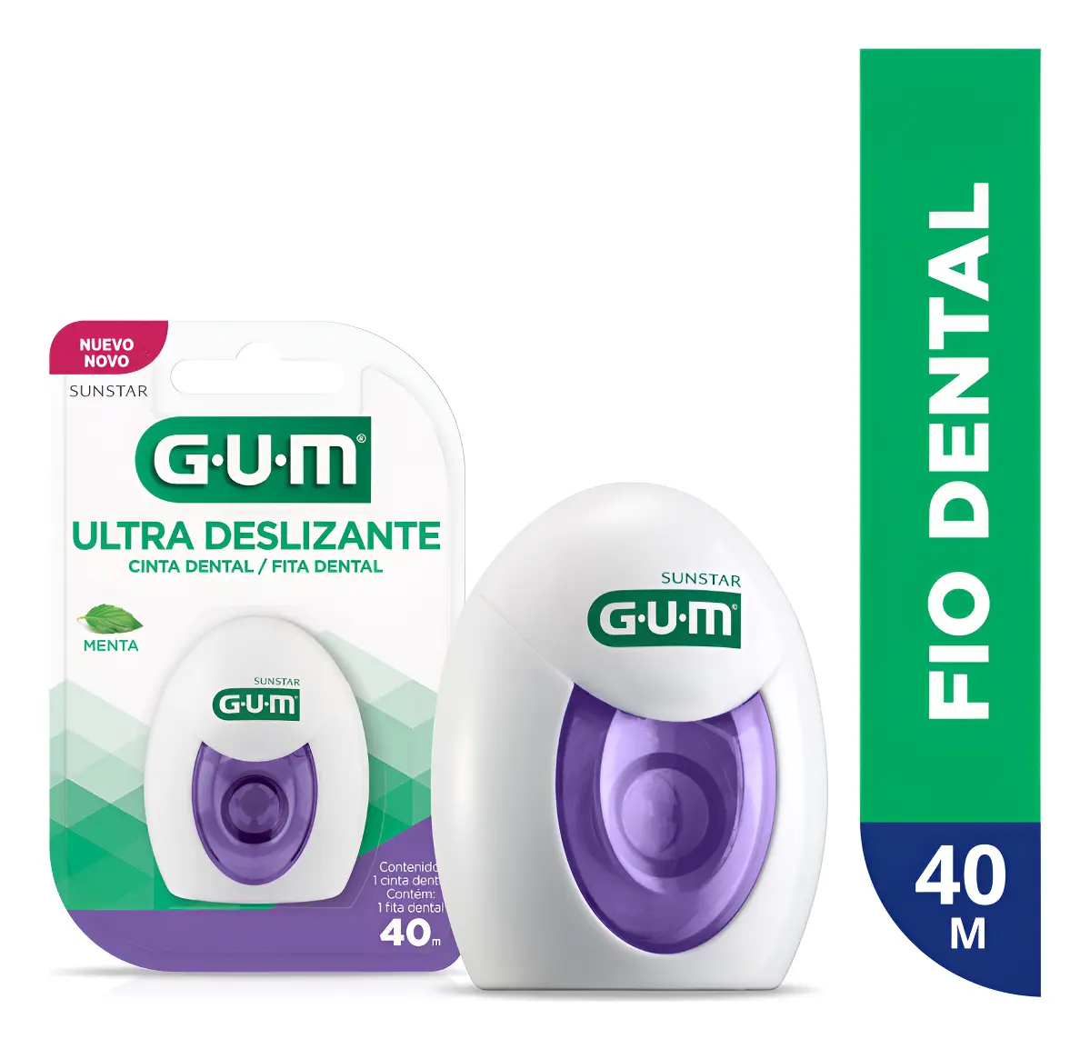 Fio Dental Ultra Deslizante GUM Menta 40 Metros